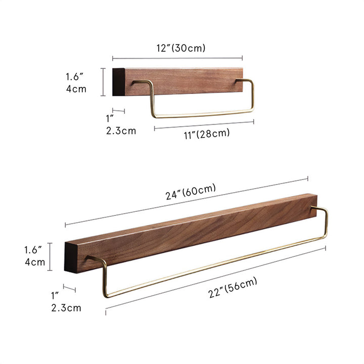 Black Walnut Towel Rack