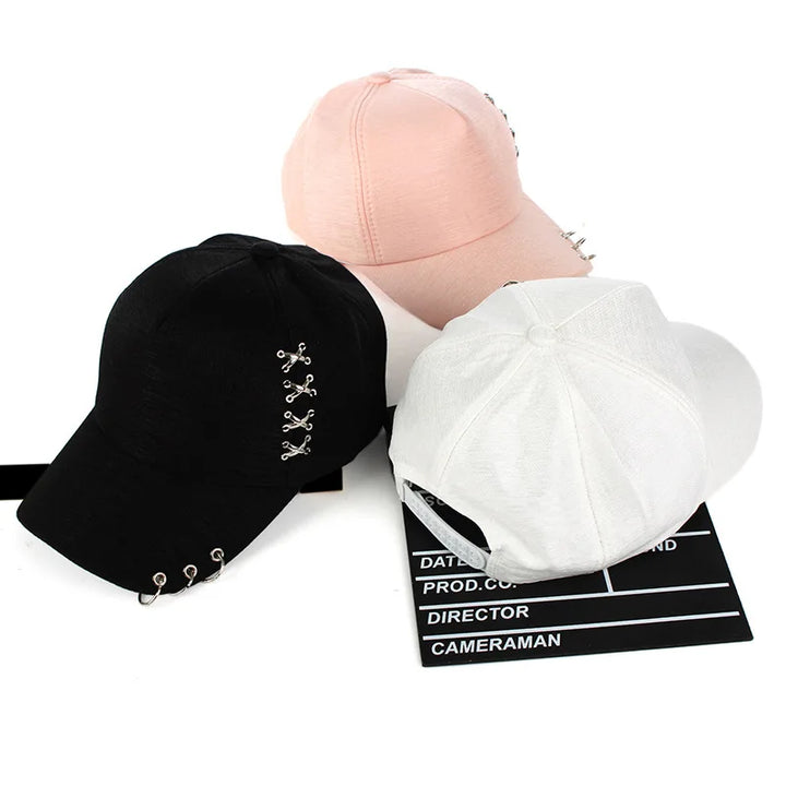 Creative Piercing Ring Baseball Cap