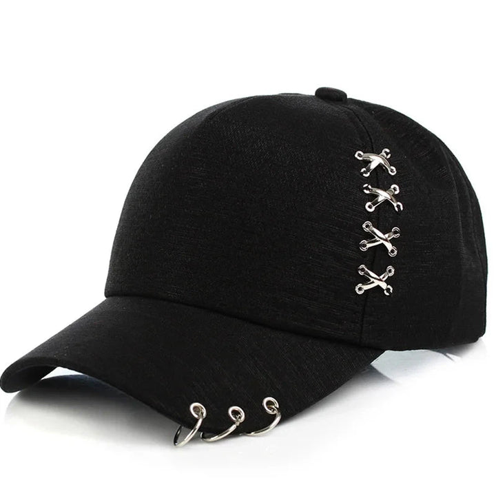 Creative Piercing Ring Baseball Cap