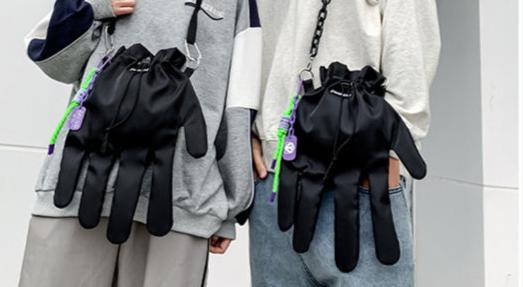 Glove shape shoulder bag
