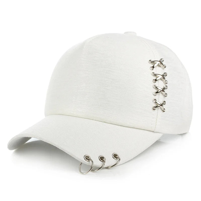 Creative Piercing Ring Baseball Cap