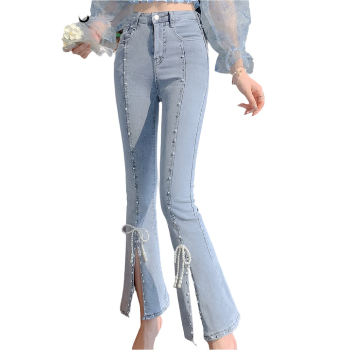 Bow Tie High Waisted Jeans