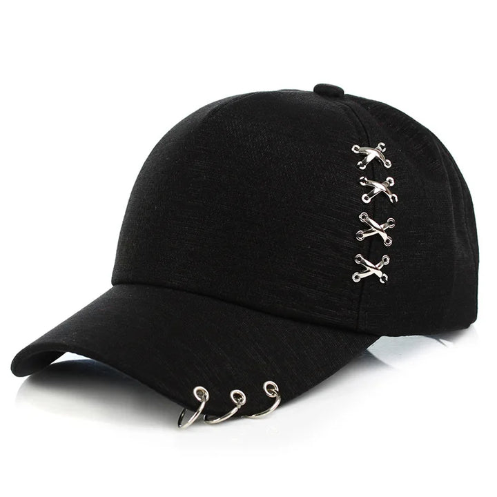 Creative Piercing Ring Baseball Cap