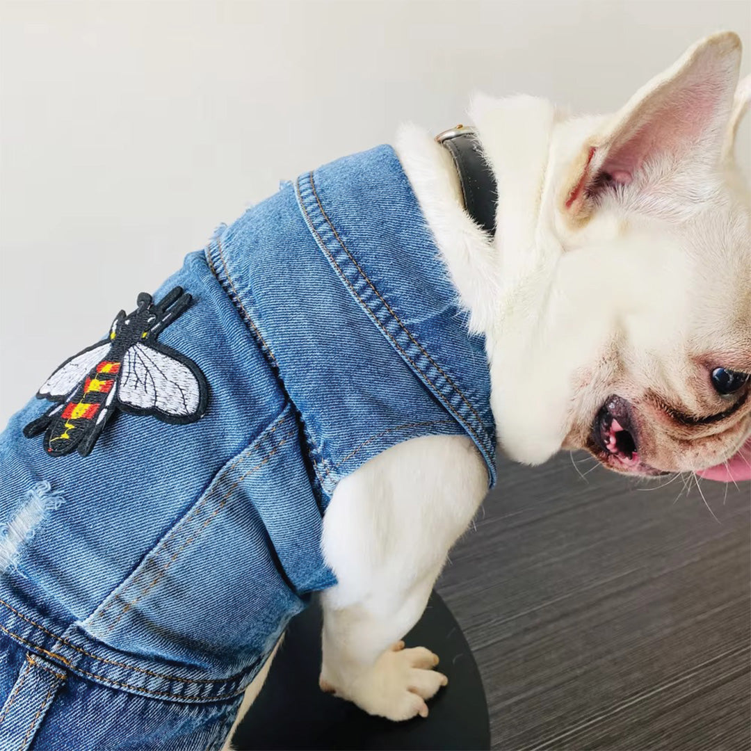 Bumble Bee Denim Dog Jacket