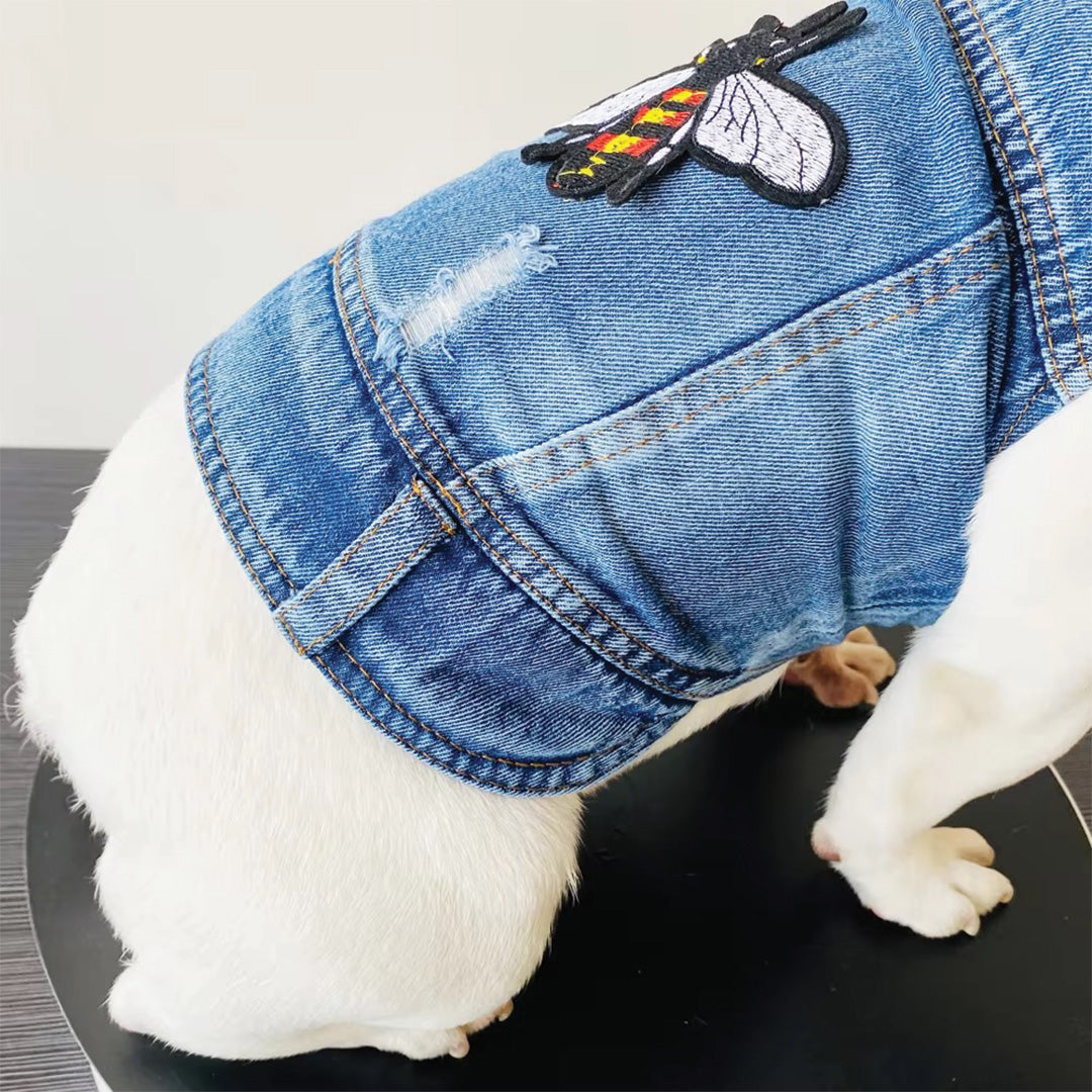 Bumble Bee Denim Dog Jacket