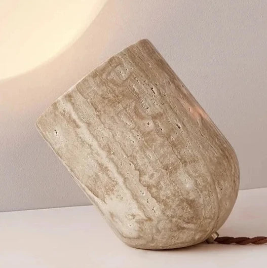 Modern Bedroom Travertine Floor Lamp