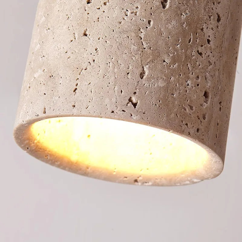 Modern Stone Travertine Ceiling Lamp