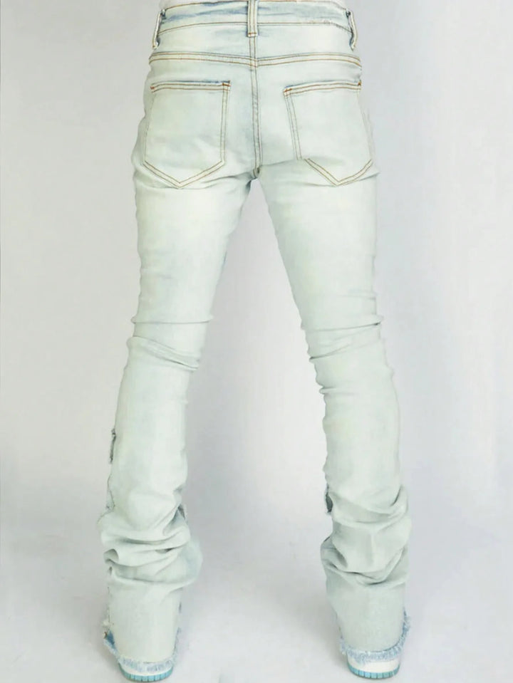 Retro Stretchy Cargo Jeans