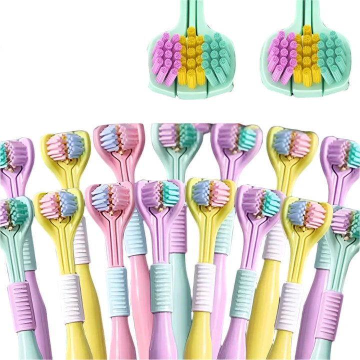 Three Sided Soft Hair Tooth Toothbrush