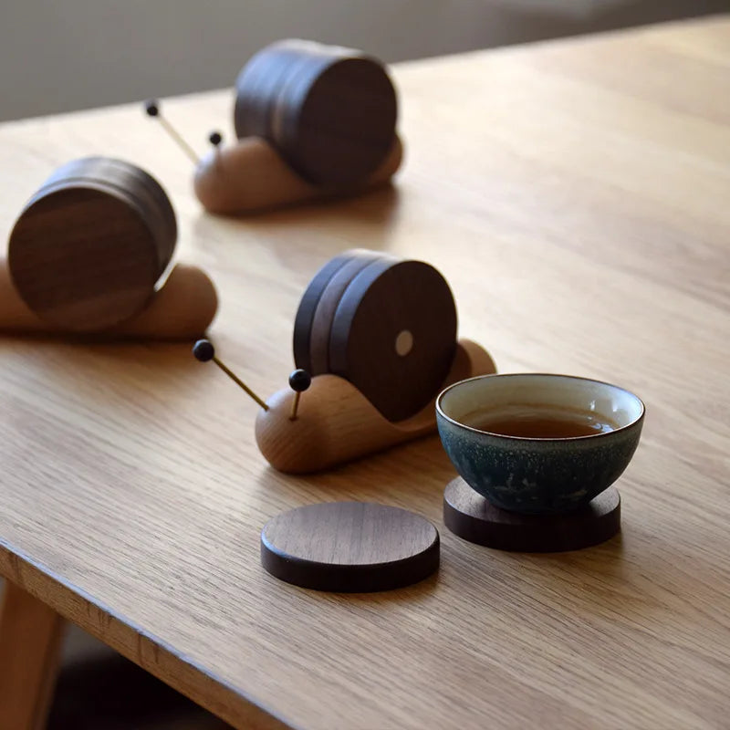 Snail Wood Cup Placemats