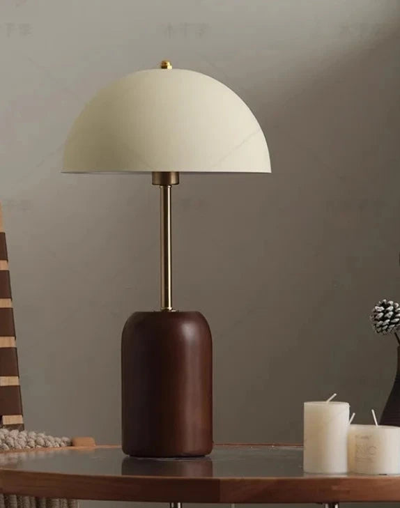 French Medieval Vintage Wood Table Lamp