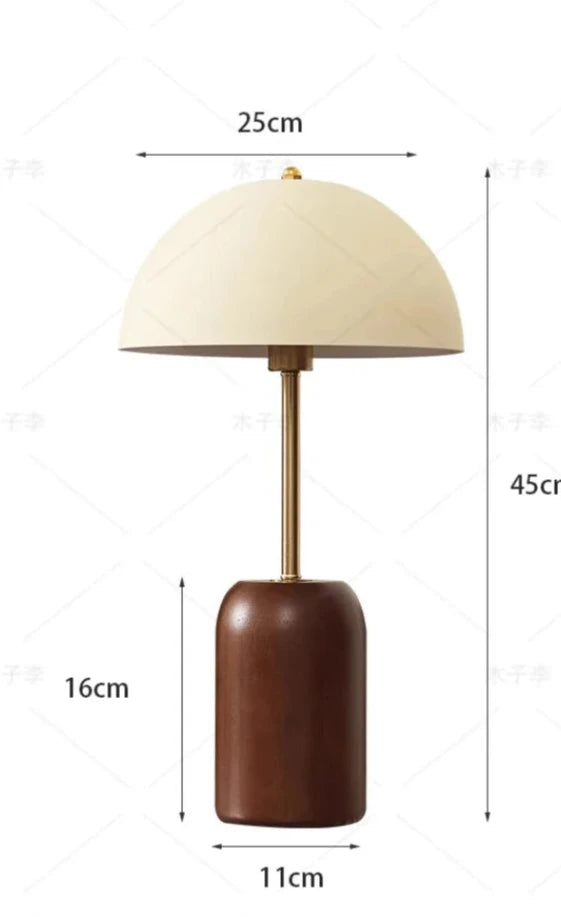 French Medieval Vintage Wood Table Lamp