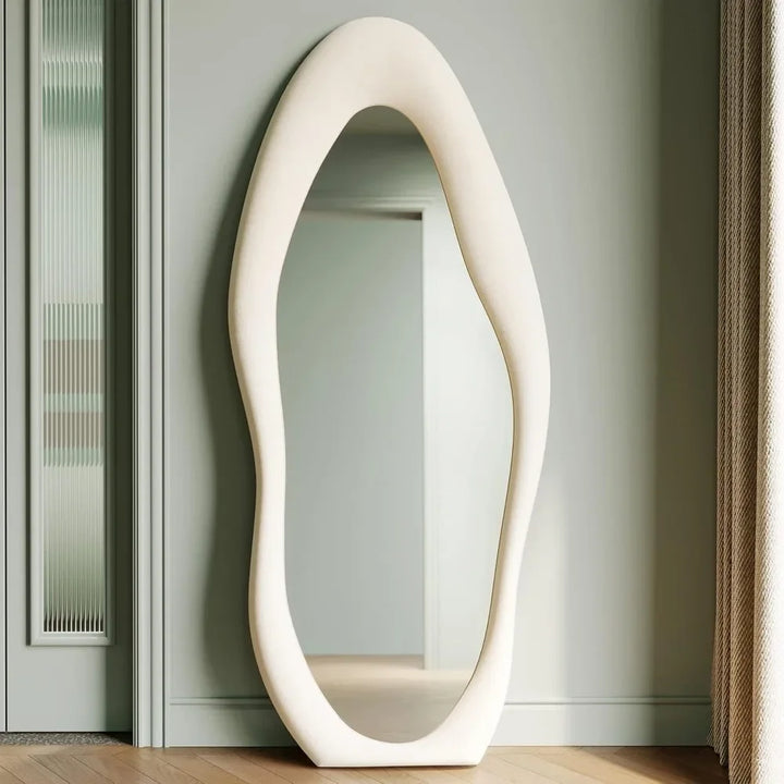 White Flannel-Wrapped Mirror