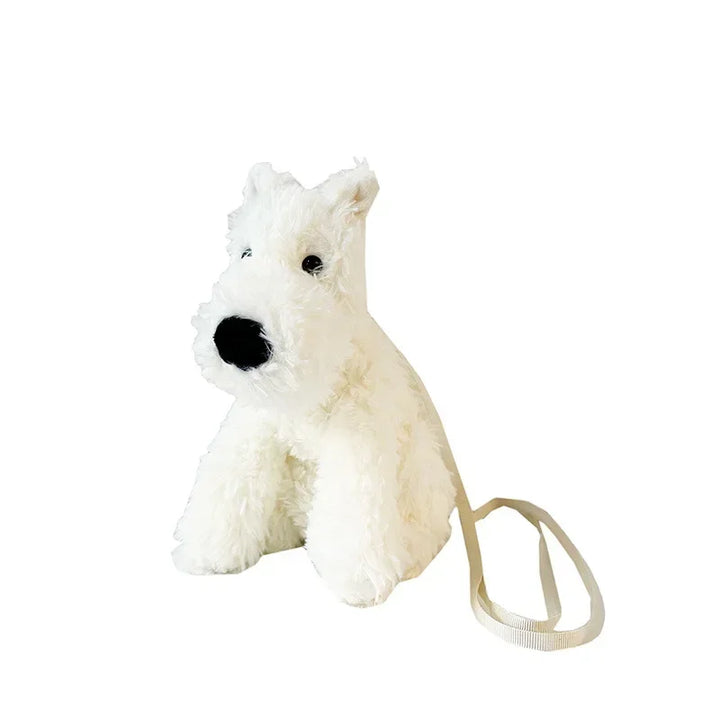 Plush doll dog shoulder bag