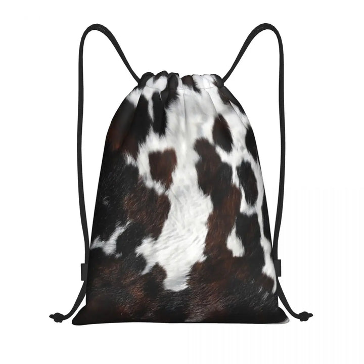 Cow Hide Drawstring Bag