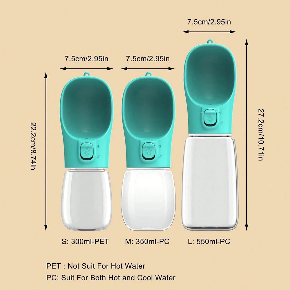 Pet portable water bottle