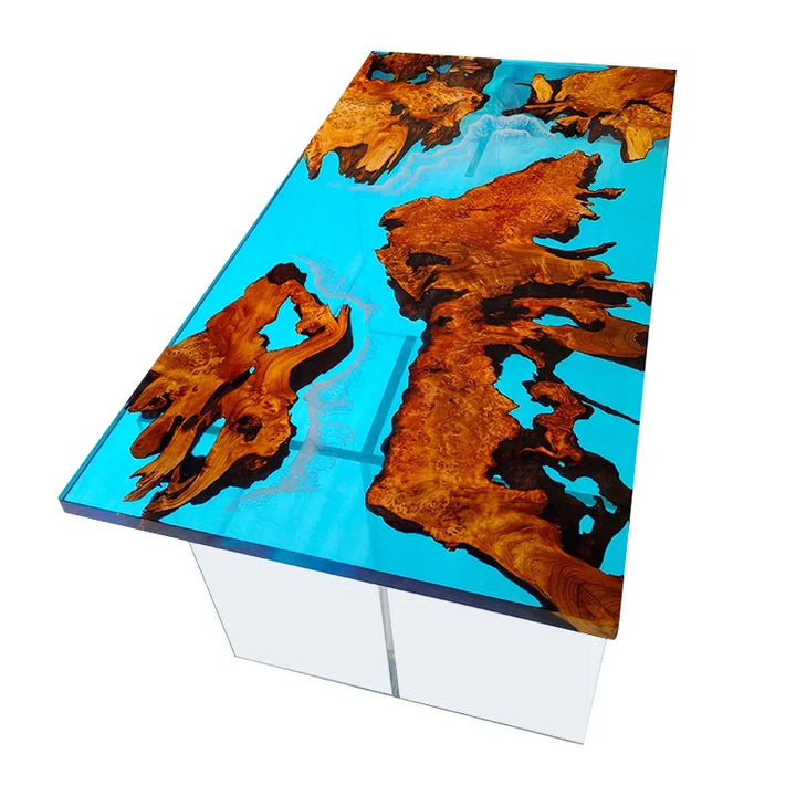 Epoxy Solid Wood Ocean Coffee Table