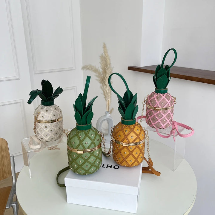 Pineapple Shape Leather Bags