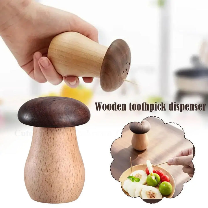 Walnut Toothpick Holder Dispenser