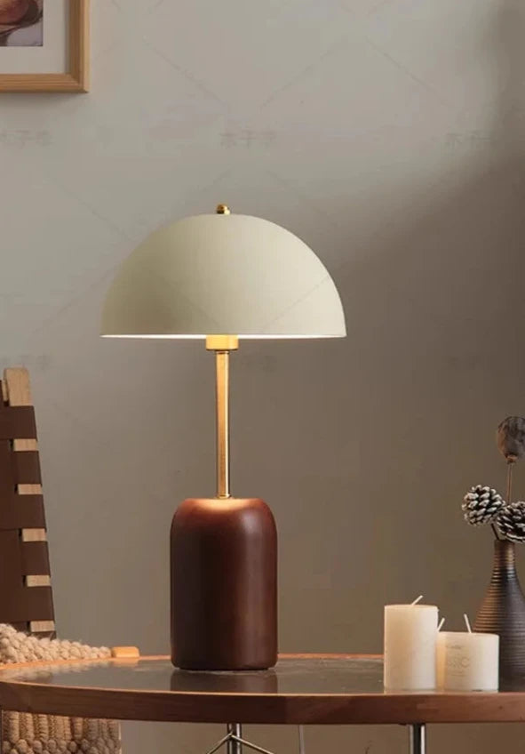 French Medieval Vintage Wood Table Lamp