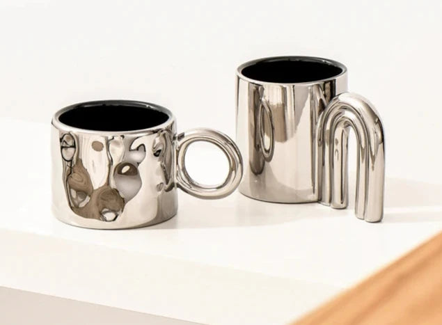 Nordic Silver Ceramic Coffee Cup