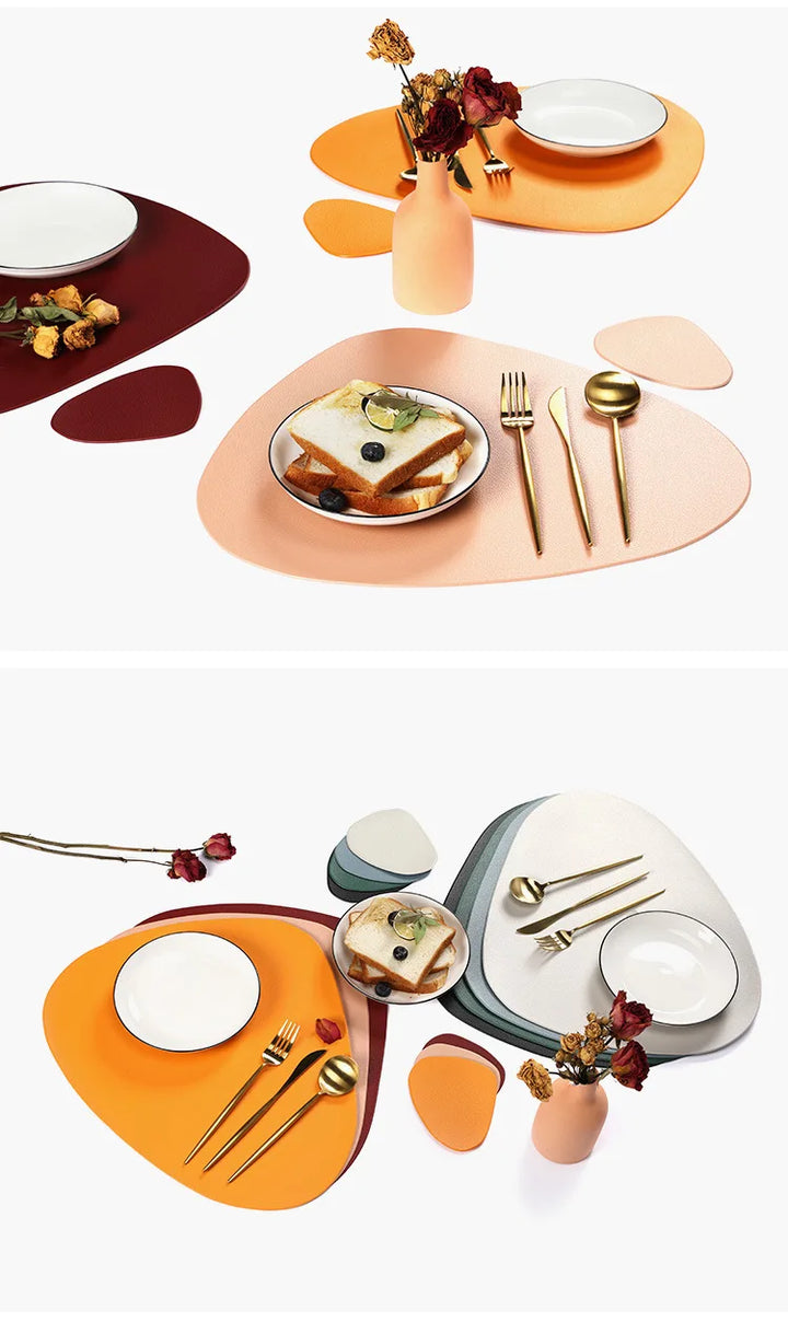 Waterproof Leathe tables Placemats