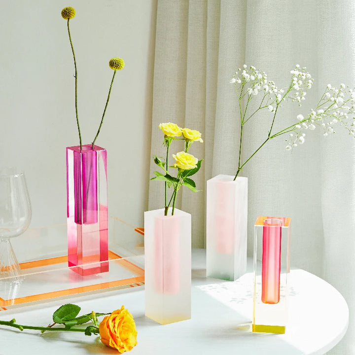 Modern Acrylic Pillar Bud Vase