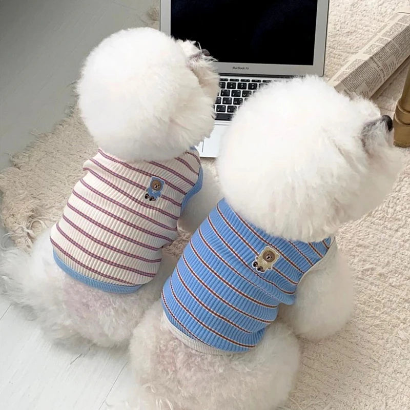 Cute Pet Vest Striped Dog Clothes