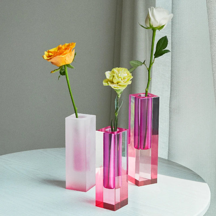 Modern Acrylic Pillar Bud Vase