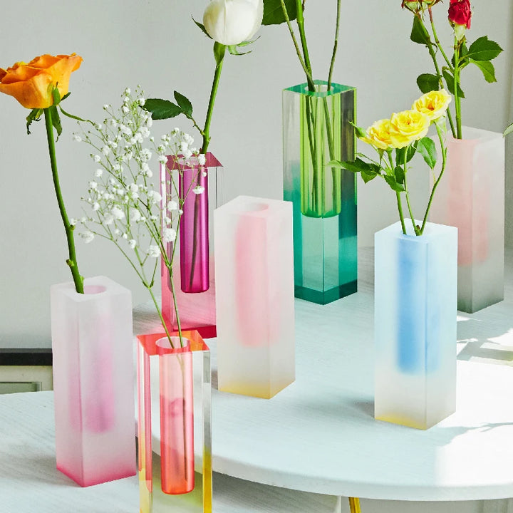 Modern Acrylic Pillar Bud Vase