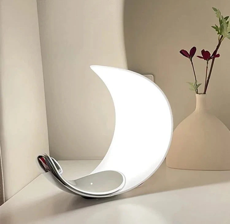 Modern Half-Moon LED Touch Lamp