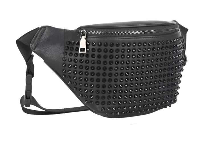 Black Vegan Leather Fanny Waist Purse