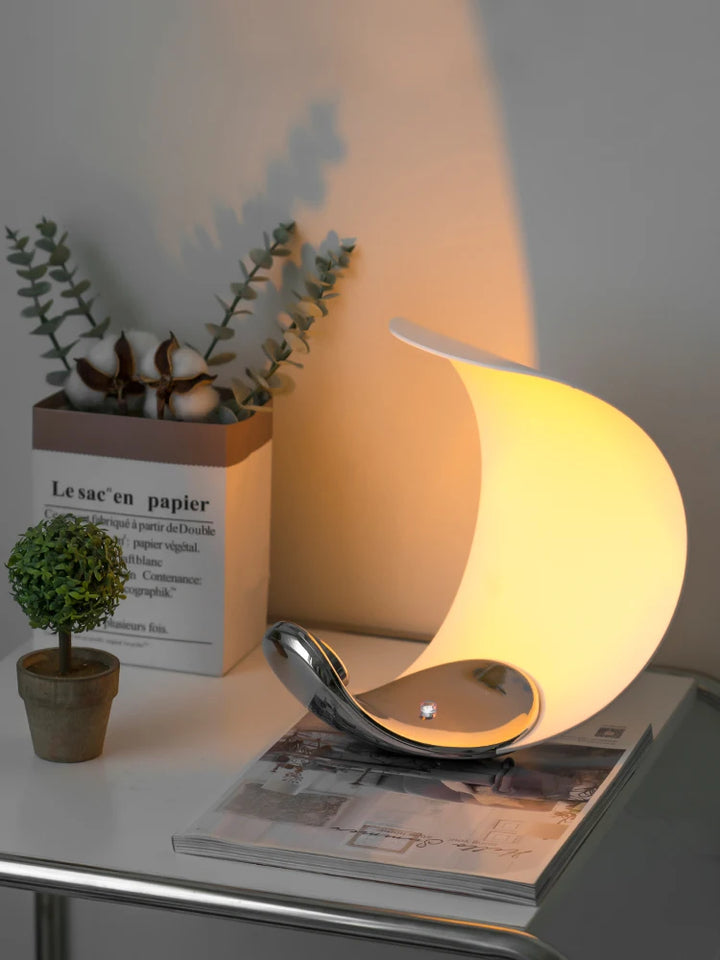 Modern Half-Moon LED Touch Lamp