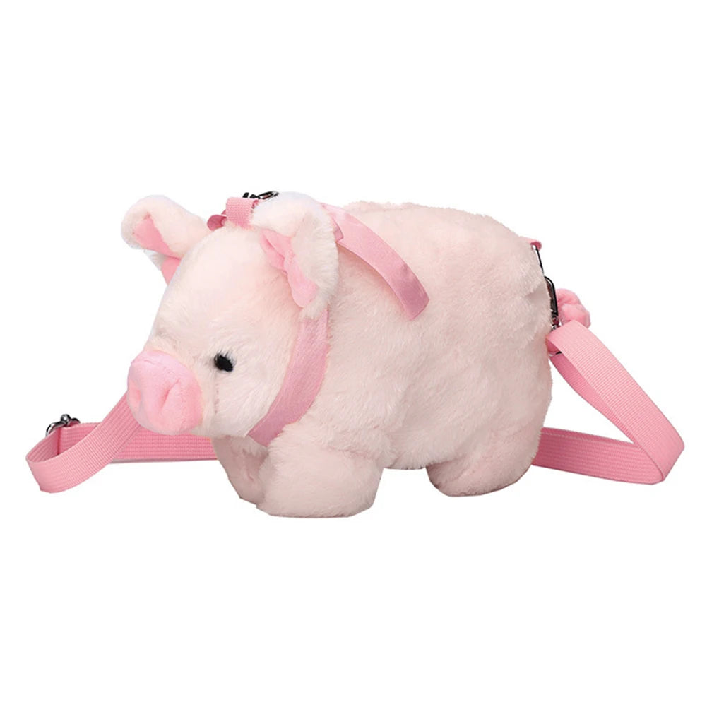 Plush Stuffed Pig Shoulder Bag