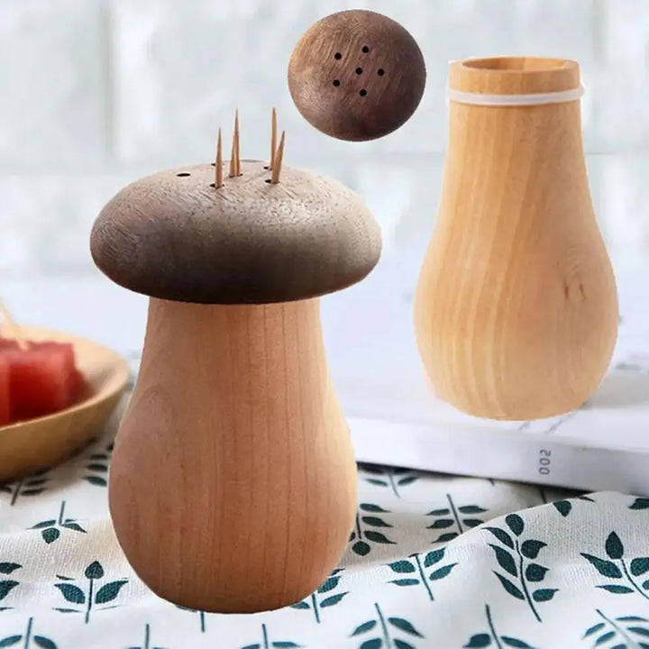 Walnut Toothpick Holder Dispenser