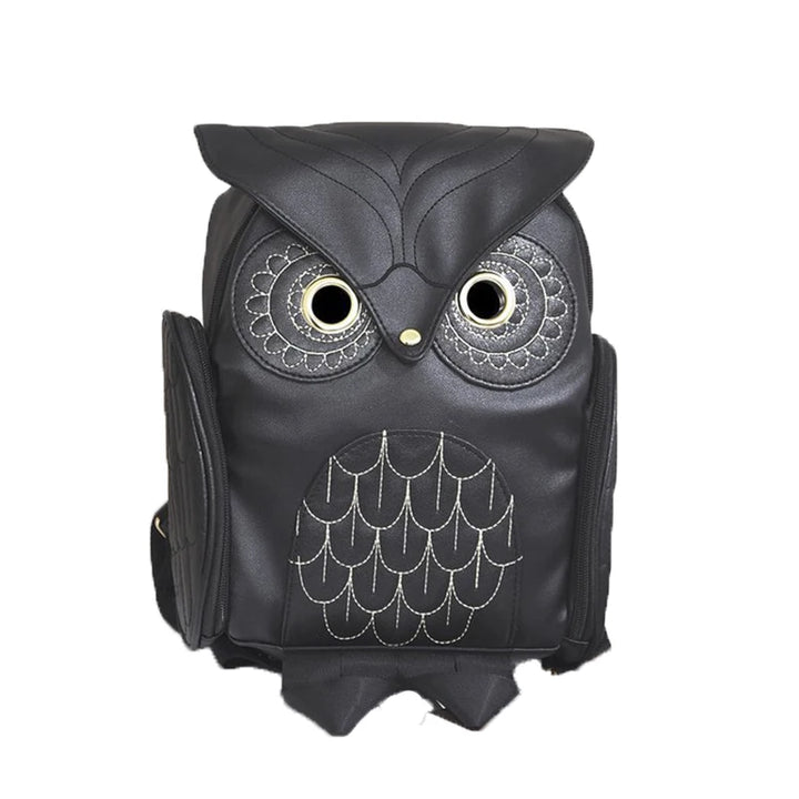 Vegan Leather Owl Backpack,