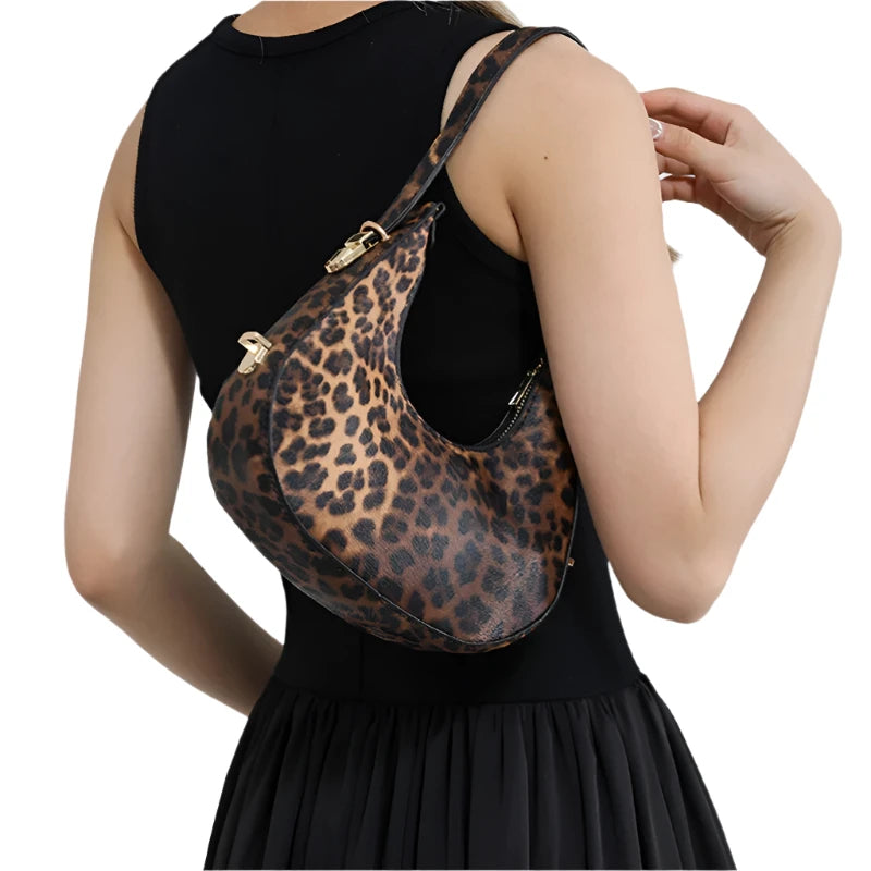 Leopard Pattern Underarm Handbag