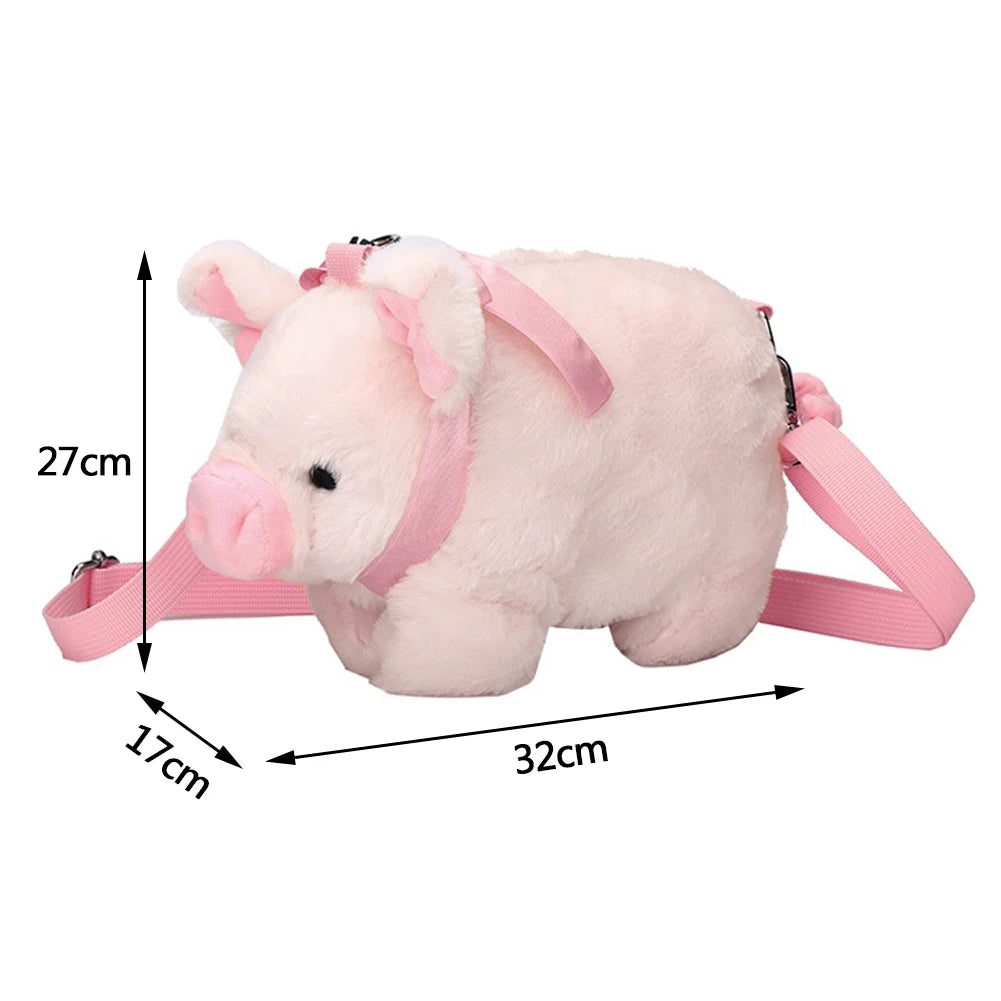 Plush Stuffed Pig Shoulder Bag