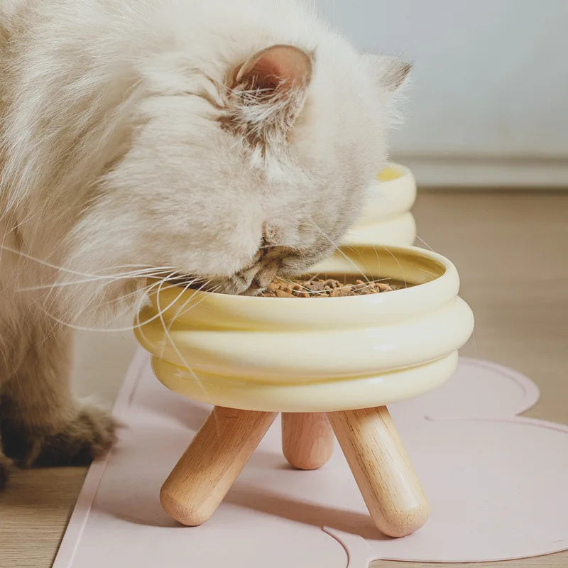 Ceramic Elevated Pet Bowl