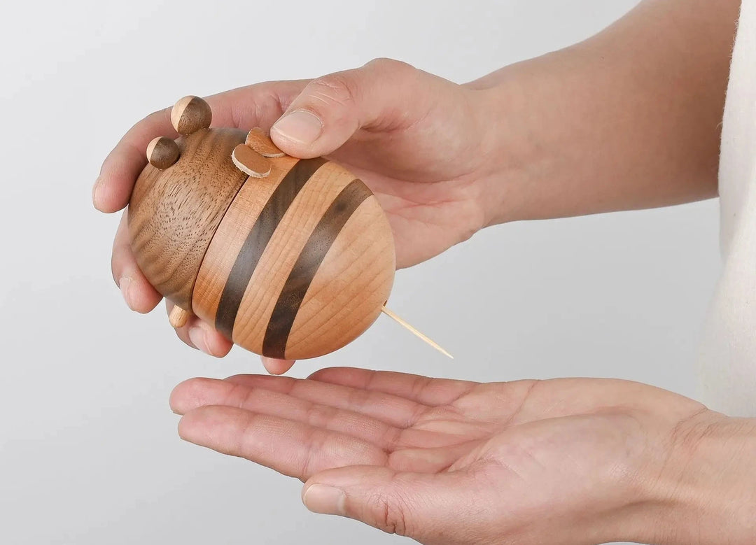 Wooden Bee Toothpick dispenser