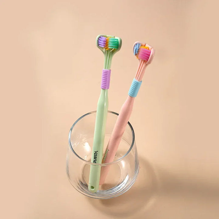 Three Sided Soft Hair Tooth Toothbrush