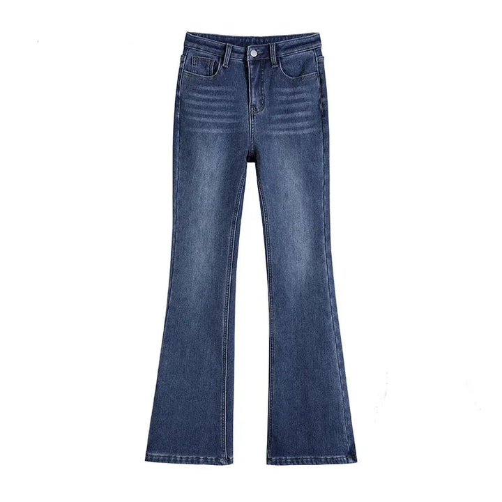 Denim & Fleece Flare Jeans