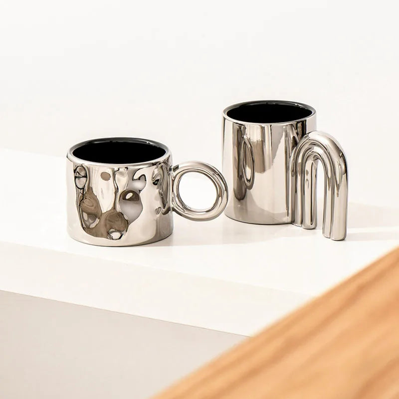 Nordic Silver Ceramic Coffee Cup