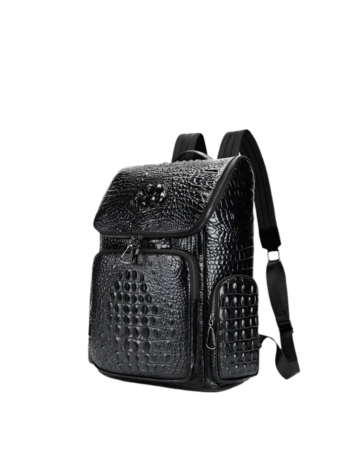 Crocodile Leather Backpack Bag