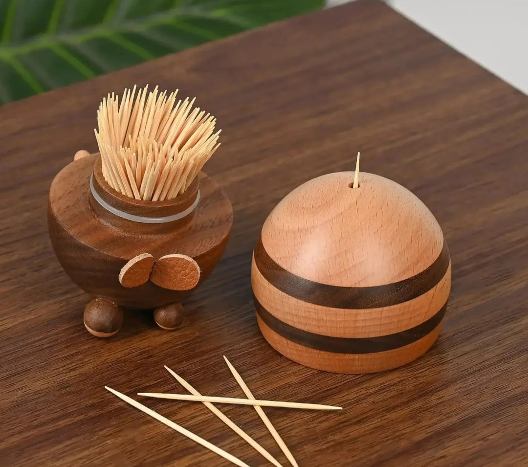 Wooden Bee Toothpick dispenser