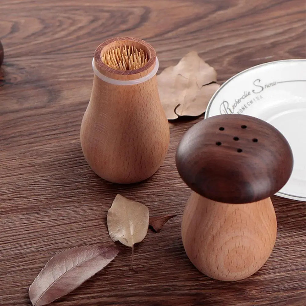 Walnut Toothpick Holder Dispenser