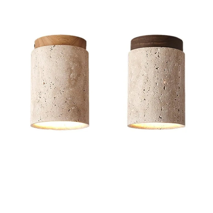 Modern Stone Travertine Ceiling Lamp