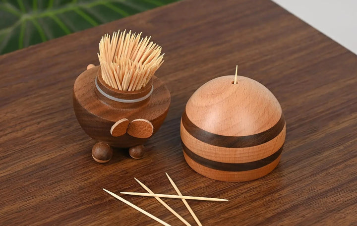 Wooden Bee Toothpick dispenser