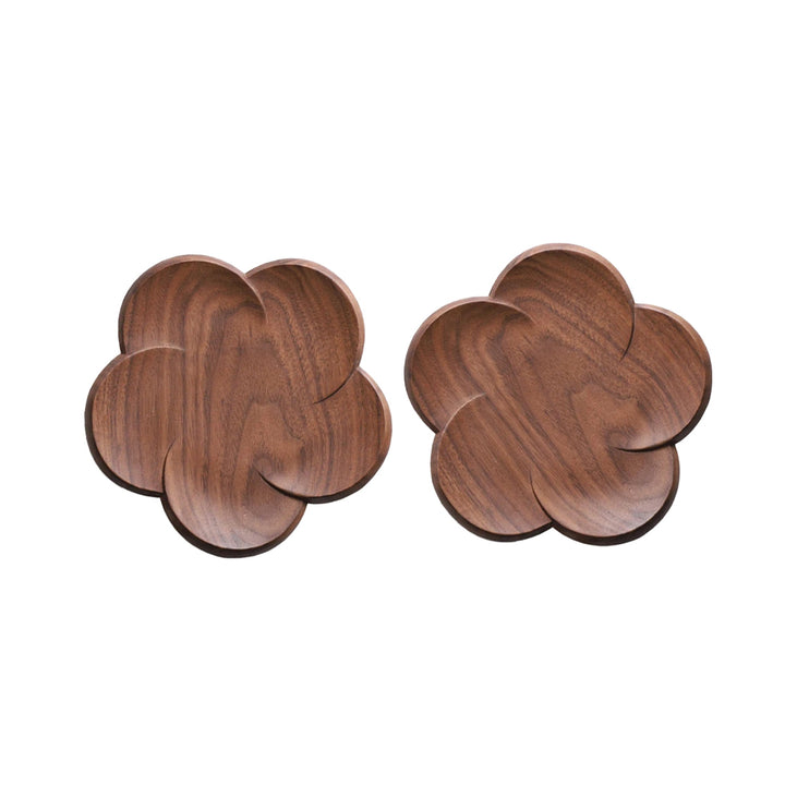 Walnut Petal Coaster Set