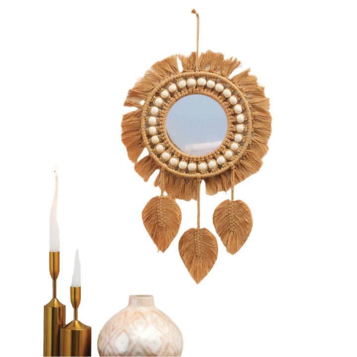 Beaded Macrame Mirror
